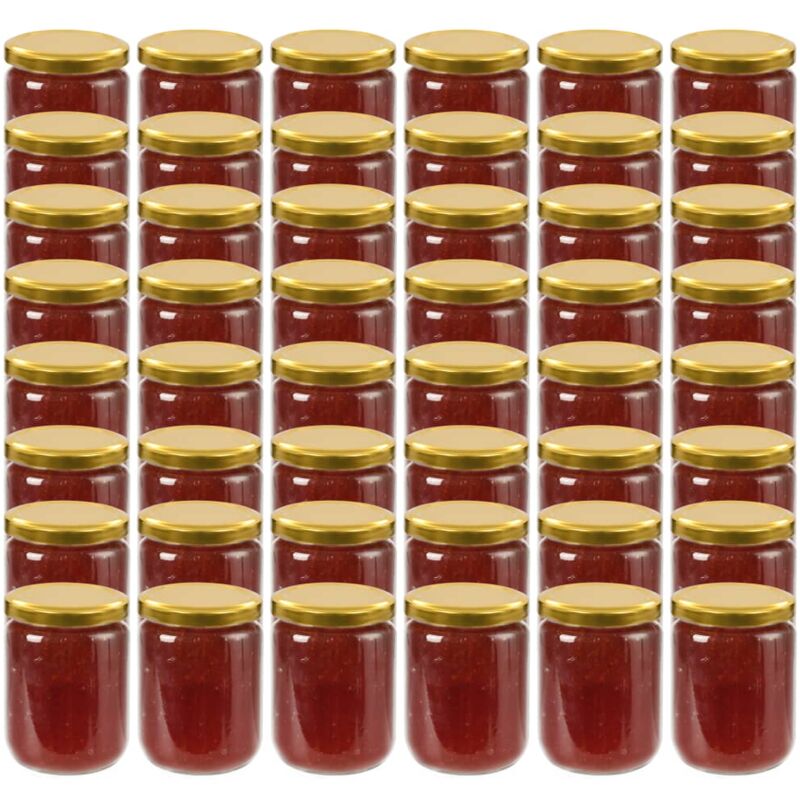 foto del prodotto vasi per marmellata in vetro coperchio oro 48 pz 230 ml vidaxl