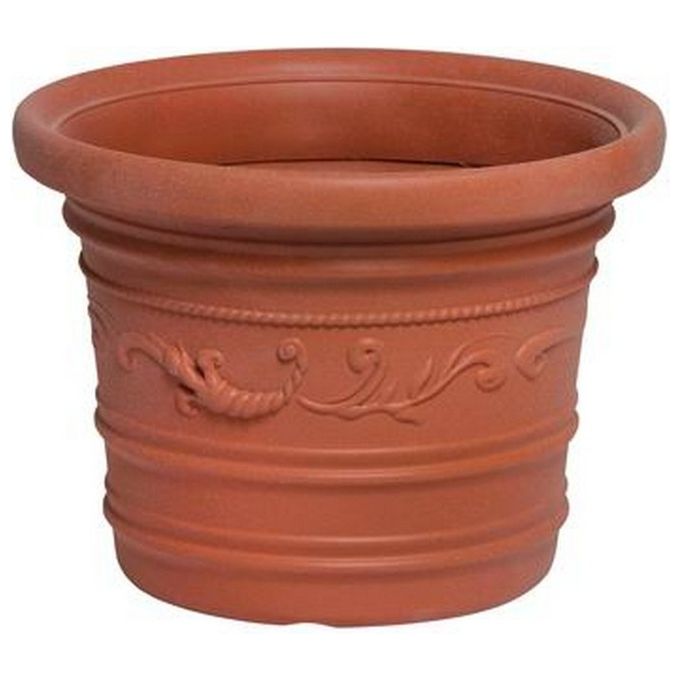 foto del prodotto vasi tondi festonati prestige hdpe terracotta cm.40x30h