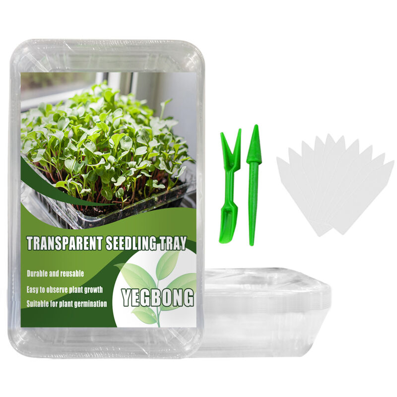 foto del prodotto vasi trasparenti per piantine, scatole per la germinazione, etichette per dispositivi di semina per vasi da piante domestiche, piccolo kit per