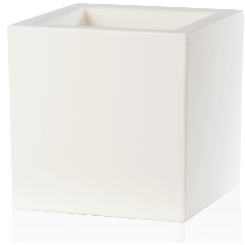 foto del prodotto vaso 25x25x25cm in resina tulli schio cubo essential 25 bianco