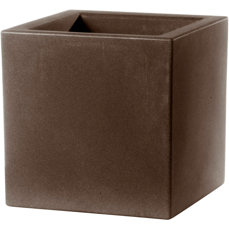 foto del prodotto vaso 30x30x30cm in resina tulli schio cubo essential 30 bronzo