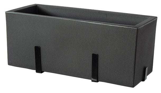 foto del prodotto vaso 40x17x14,5 cm in polietilene con supporto kit schio cassa 60 antracite