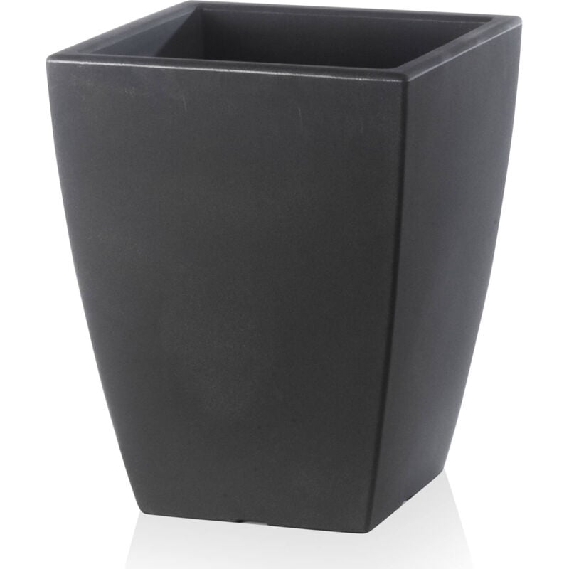 foto del prodotto vaso 40x40x50cm in resina tulli quadro veneto essential 50 antracite
