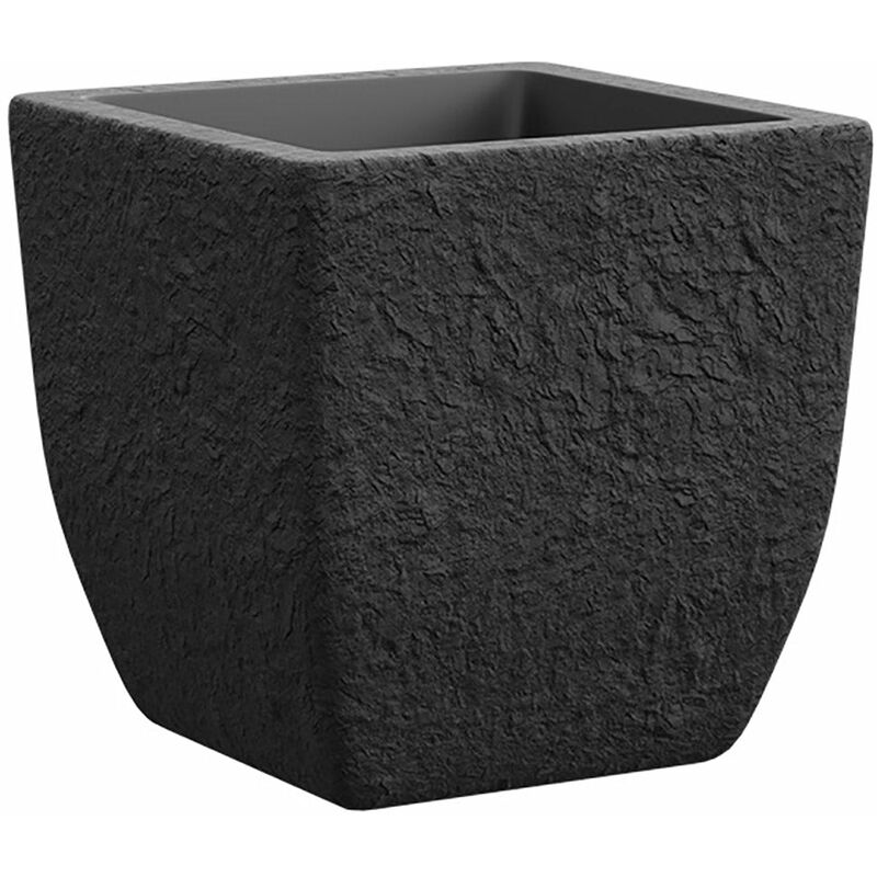 foto del prodotto vaso 41,3x41,3x40,4 cm in polietilene lithos 40 ardesia
