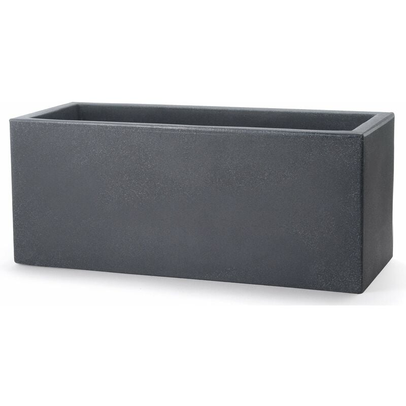 foto del prodotto vaso 80x30x30cm in resina tulli schio cassa essential 80 antracite