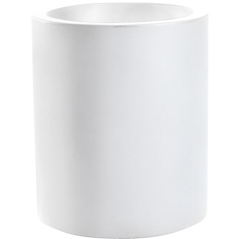 foto del prodotto vaso a cilindro resina echo cm. 35 bianco