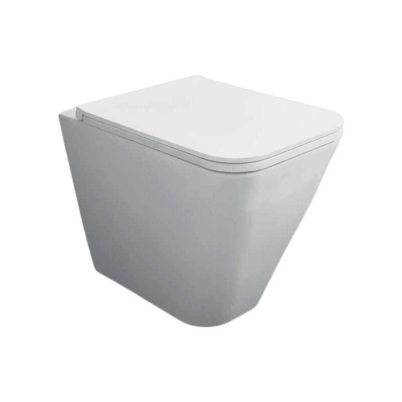 foto del prodotto vaso a terra 36x55x43 cm bianco lucido in ceramica azzurra ceramica build senza copri wc