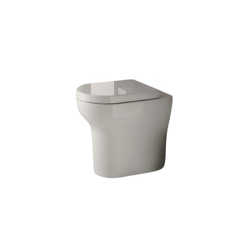 foto del prodotto vaso a terra filoparete in ceramica bianco lucido ceramica cielo jo con copri wc standard