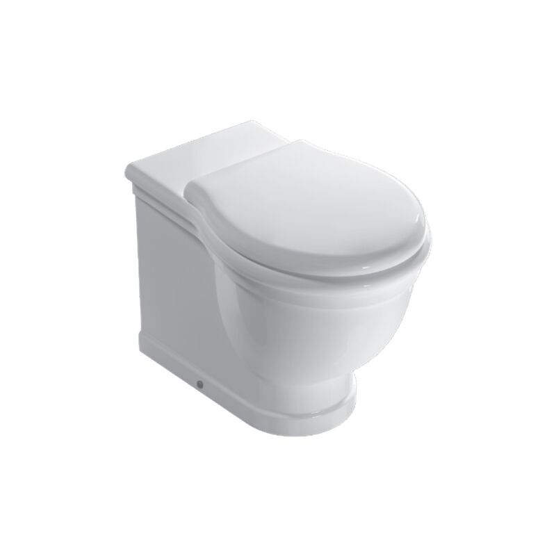 foto del prodotto vaso a terra in ceramica 57x38 cm globo paestum pa025bi bianco duroplast con copri wc cerniere cromo, soft close