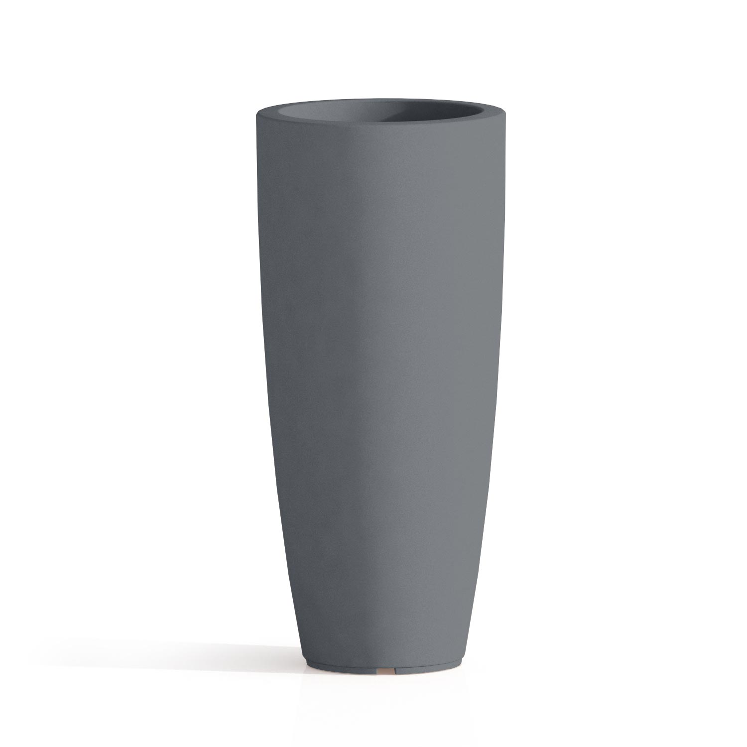foto del prodotto vaso agave in resina tondo grigio h90 40cm