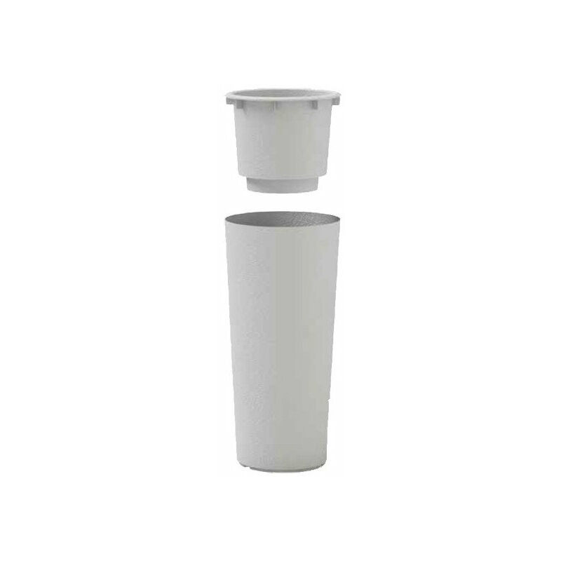 foto del prodotto vaso alto cache pot veca clou rotondo altezza 65 cm con cache pot colore bianco