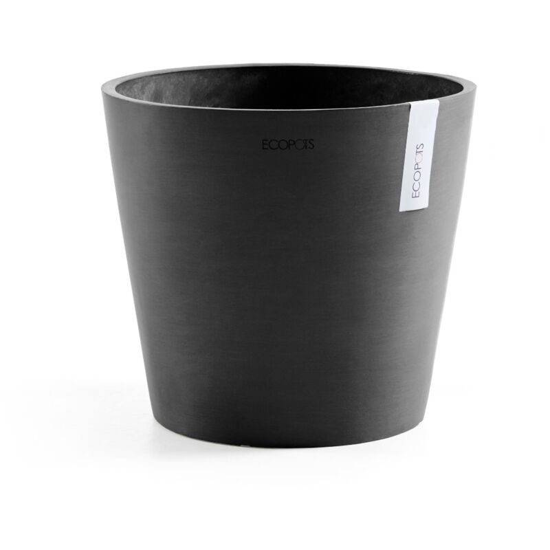 foto del prodotto vaso amsterdam d25 h24,50cm nero ecopots