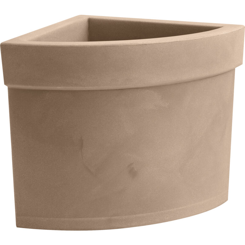 foto del prodotto vaso angolare resina themis cm. 40 avana
