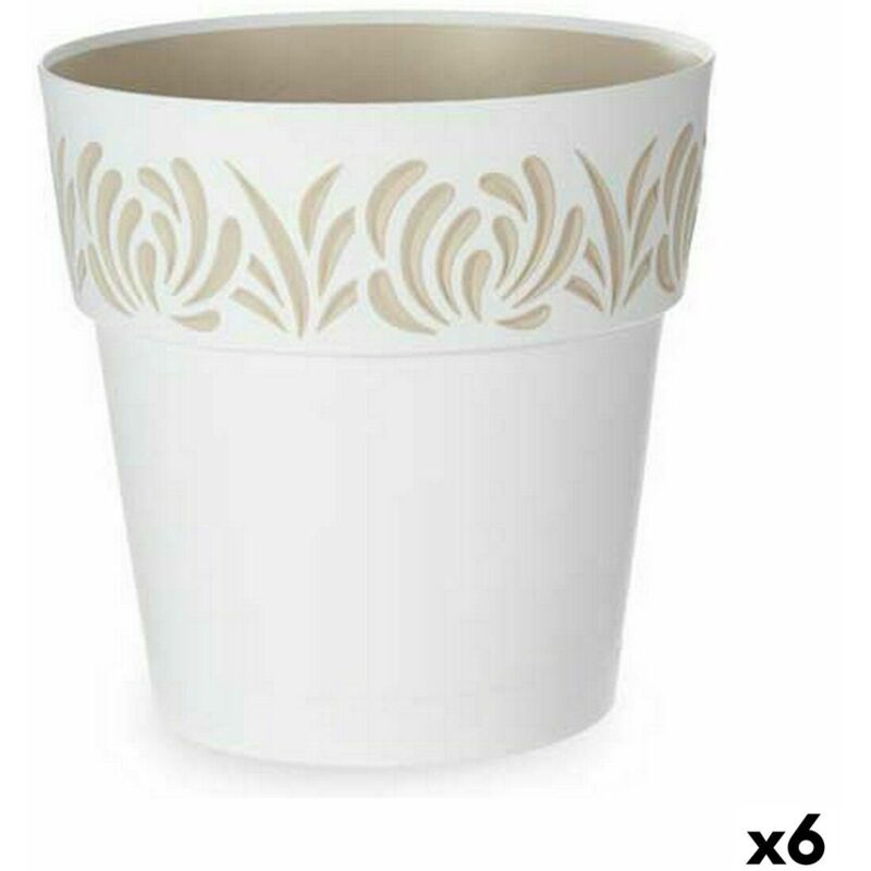 foto del prodotto vaso autoirrigante stefanplast gaia bianco plastica 29 x 29 x 29 cm 6 unit 