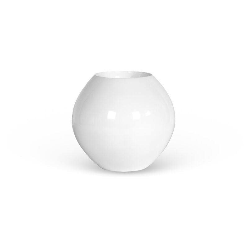 foto del prodotto vaso ball laccato lucido bianco 40