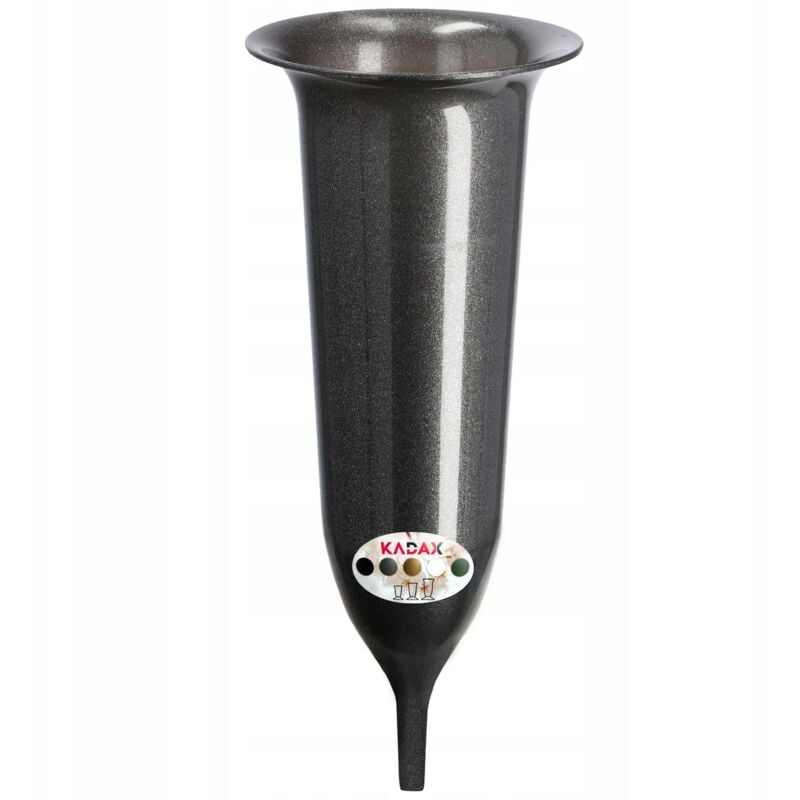 foto del prodotto vaso bottiglia per cimitero lapide 23 cm lapide per fiori grafite - kadax