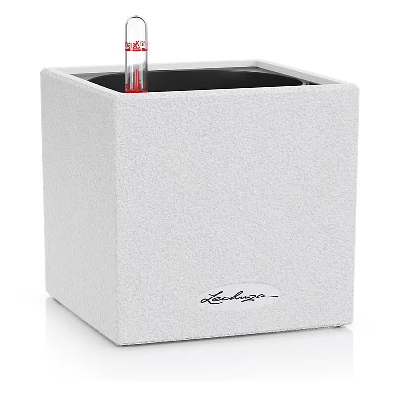 foto del prodotto vaso canto stone 14x14x14 bianco lechuza