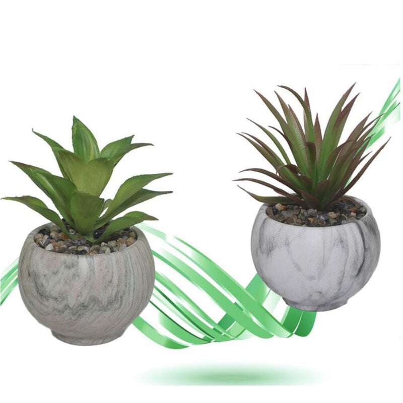 foto del prodotto vaso ceramica con piantina artificiale pianta idea regalo bomboniera eff. marmo trade shop traesio