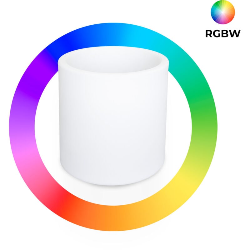 foto del prodotto vaso cilindrico led rgbw 5w 40 x 40cm ricaricabile