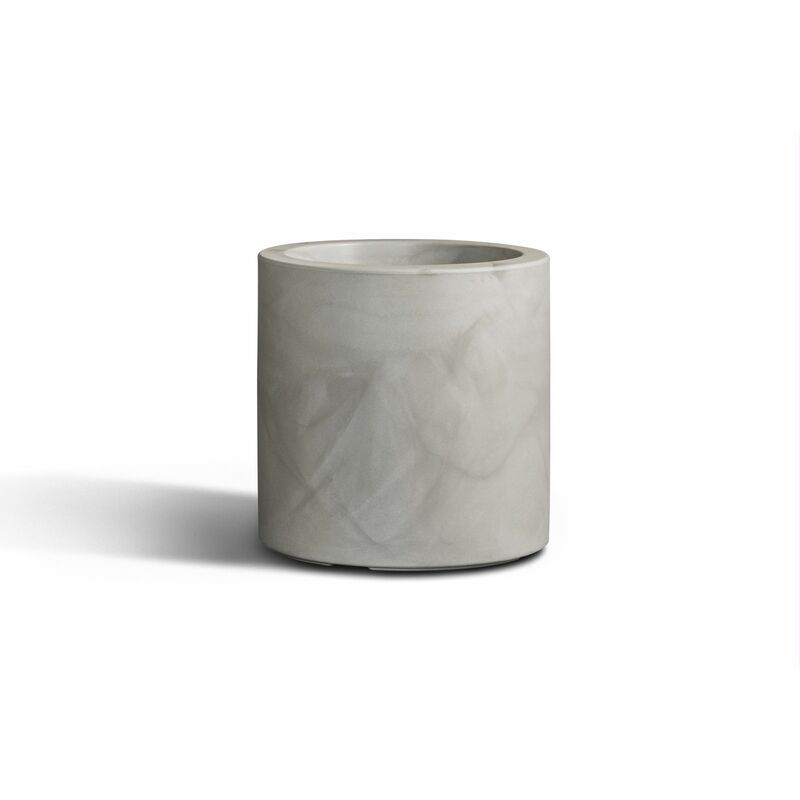 foto del prodotto vaso cilindro in resina fenice 42 cm. greystone