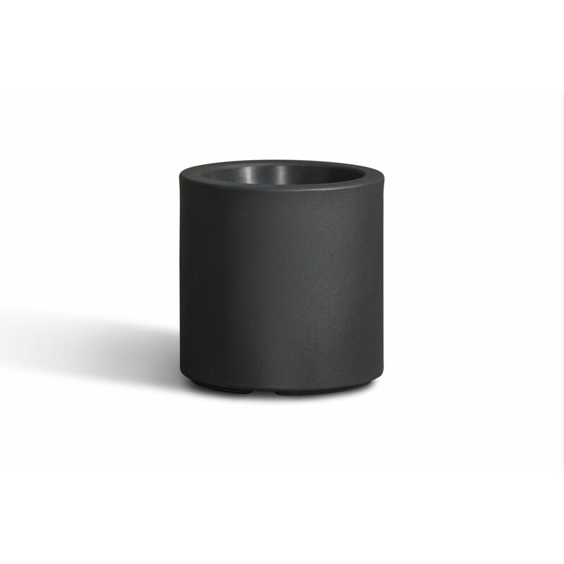 foto del prodotto vaso cilindro in resina fenice 83 cm. antracite