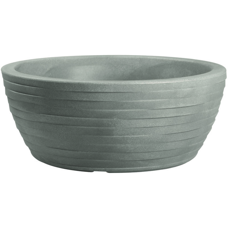 foto del prodotto vaso ciotola resina thetis elegance cm. 30 cenere