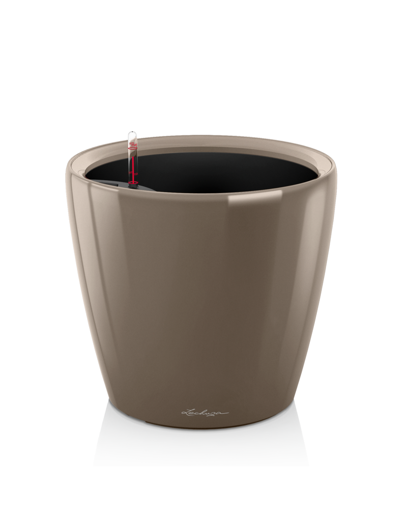 foto del prodotto vaso classico premium 43 lechuza set completo tortora lucido 43 cm