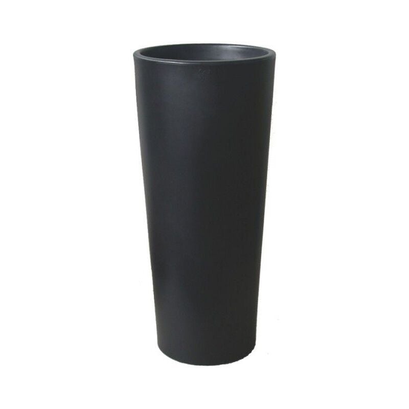 foto del prodotto vaso clou tondo con cache pot antracite 85 cm