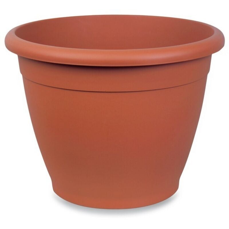 foto del prodotto vaso colorato tondo in pls naxos vari colori diam 30cm made in italy - color terra laguna