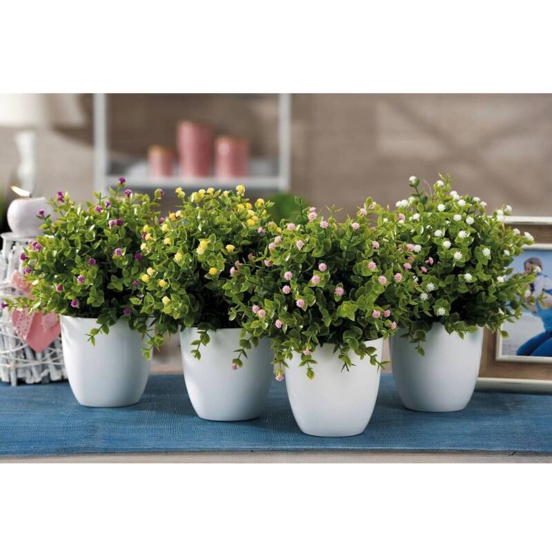 foto del prodotto vaso con fiori d.12xh28cm in 4 modelli e 2 colori
