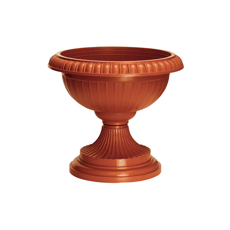 foto del prodotto vaso con piedistallo fioriera venezia in plastica arredo giardino cm 44xh36