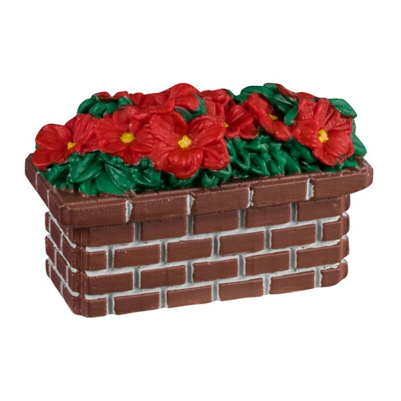 foto del prodotto vaso con stelle di natale poinsettia planter per presepe lemax 44336