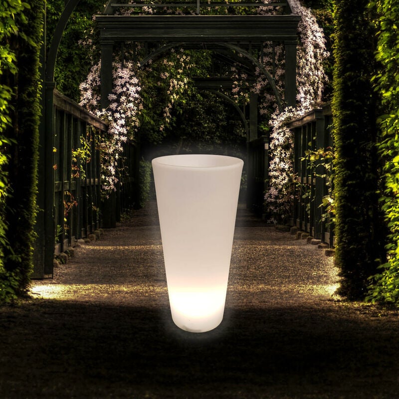foto del prodotto vaso conico liscio h. cm 85 con luci led