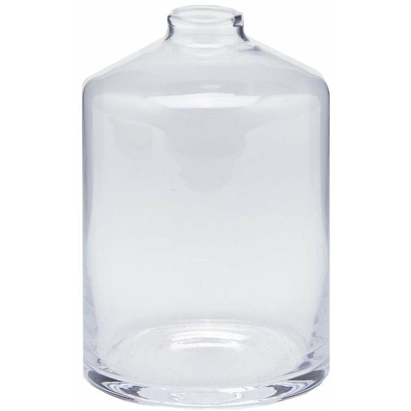 foto del prodotto vaso contenitore in vetro trasparente per profumatore ambiente e portafiori - 9 x h 13 cm