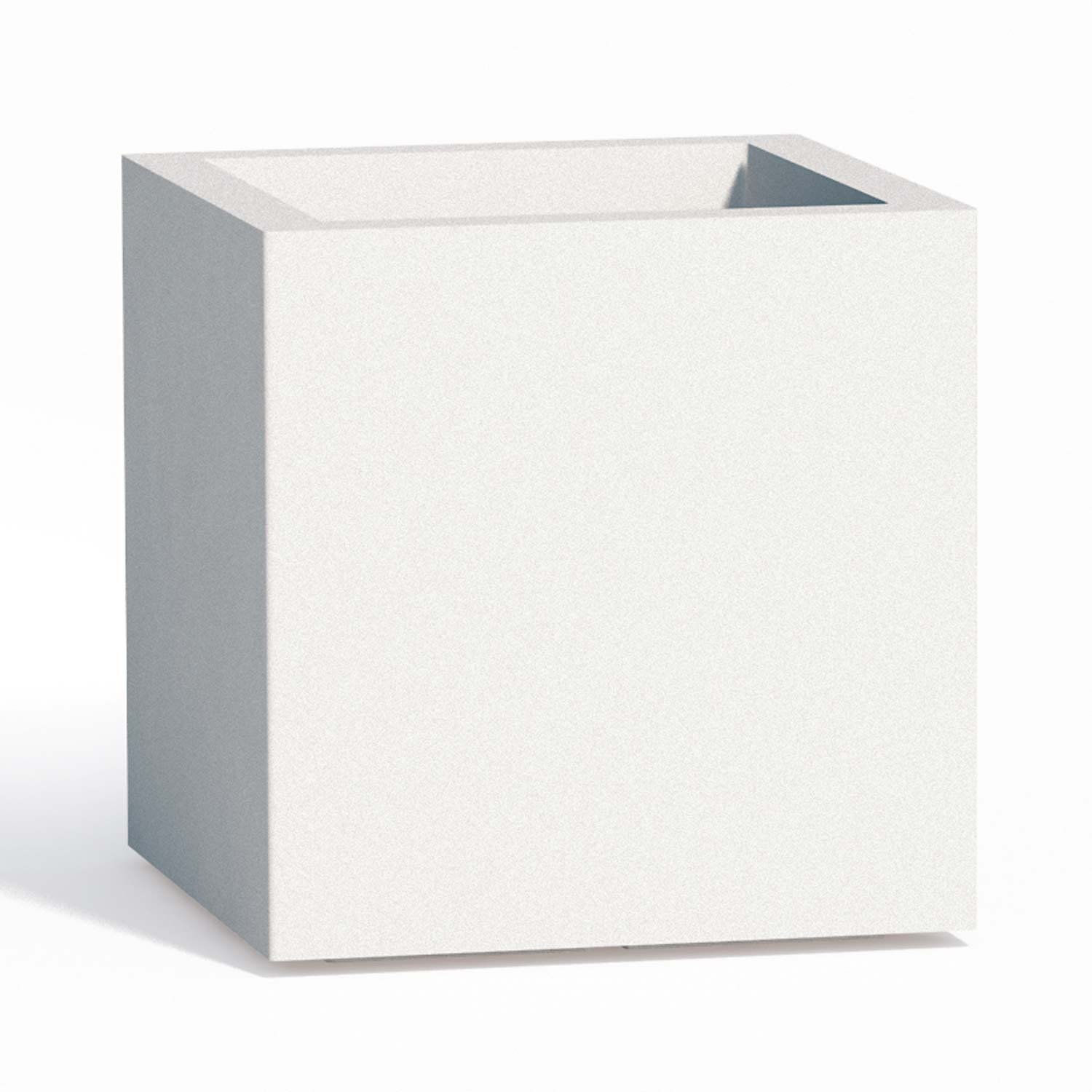 foto del prodotto vaso cube in resina quadrato h40 bianco 40x40cm