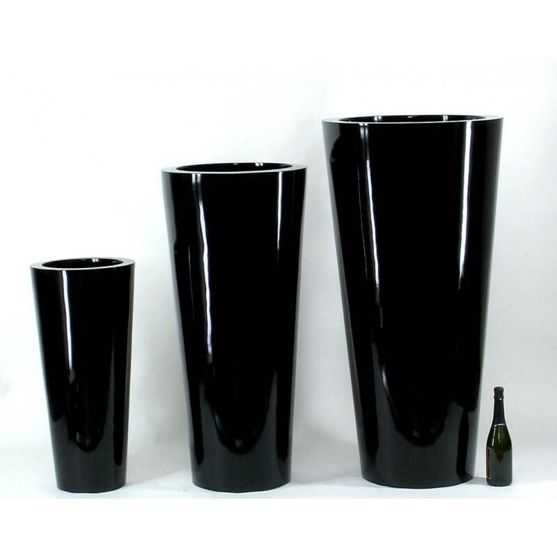 foto del prodotto vaso cupido laccato lucido nero 75