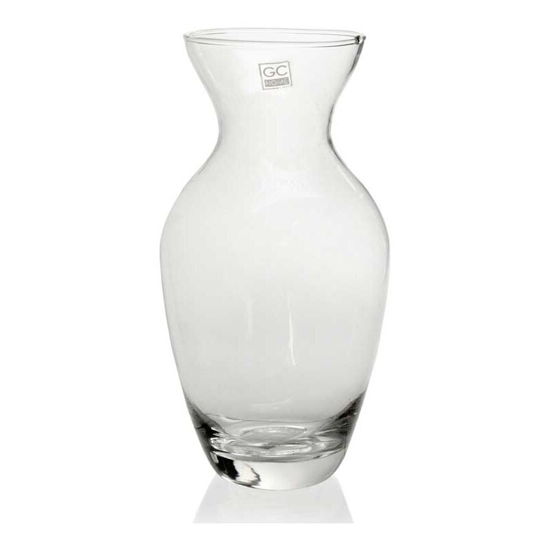 foto del prodotto vaso da arredo in vetro stondato 15x37cm trasparente