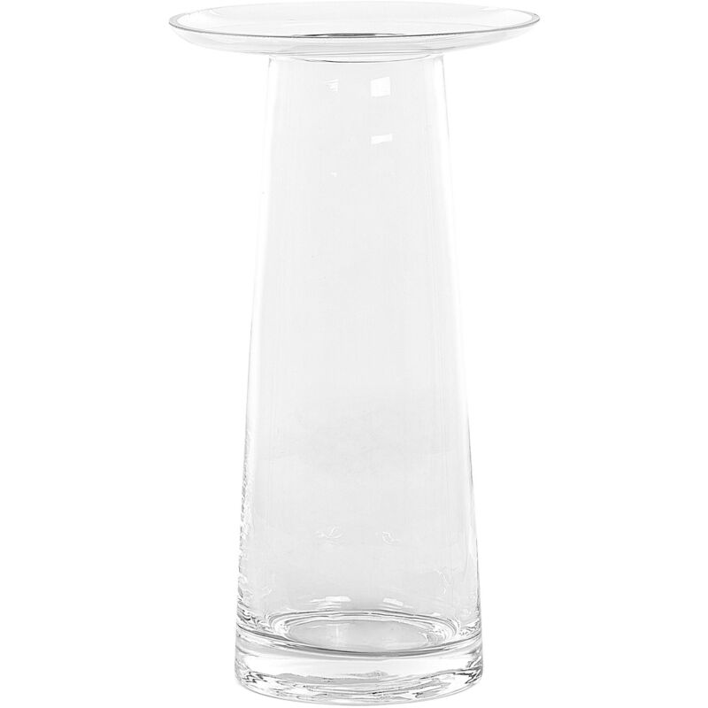 foto del prodotto vaso da fiori alto di forma cilindrica in vetro trasparente 26 cm manna