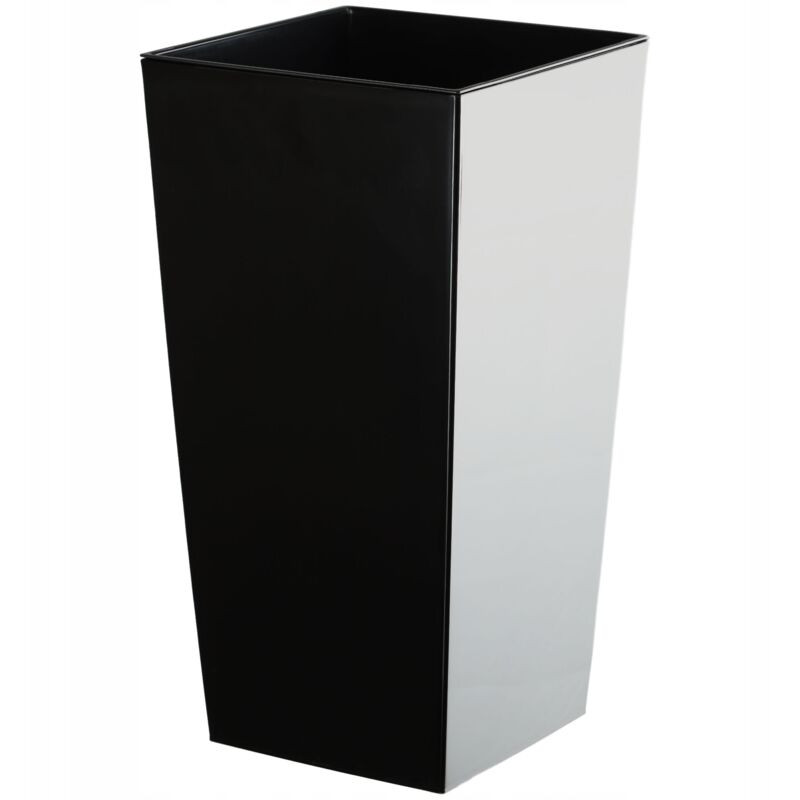 foto del prodotto vaso da fiori alto, grande fioriera in plastica per decorazioni interne ed esterne moderne ed eleganti, vaso da fiori 57,5 cm, nero kadax