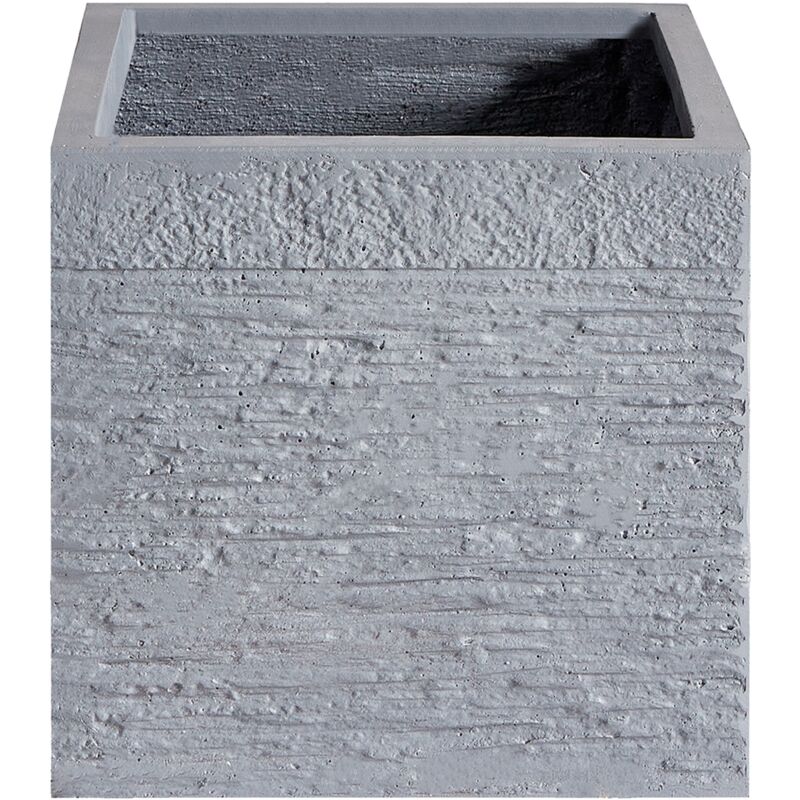 foto del prodotto vaso da fiori bianco in vetroresina quadrato moderno 30 x 30 x 28 cm paros