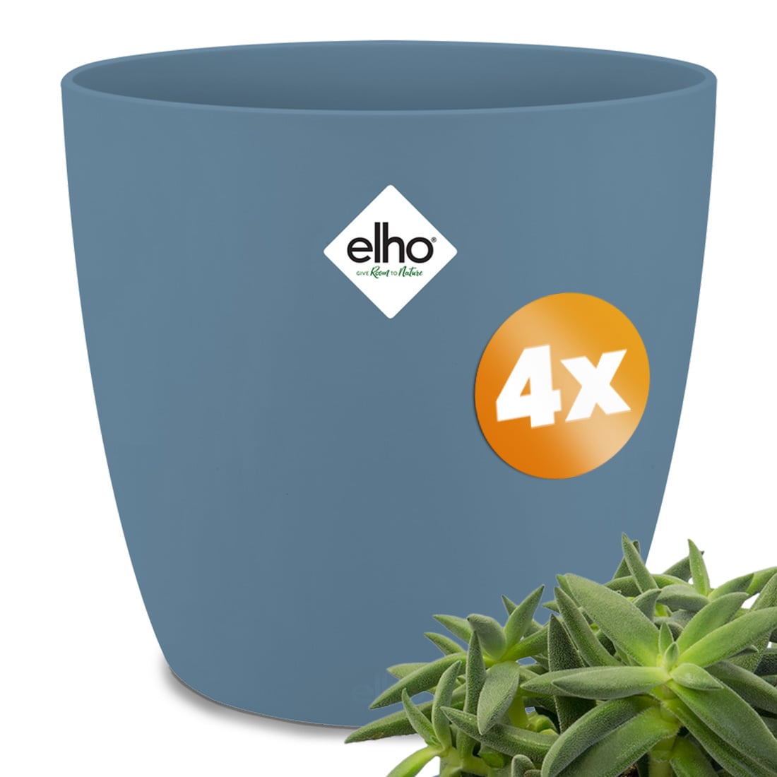 foto del prodotto vaso da fiori bruxelles set di 4 blu 16x15cm 2,2l