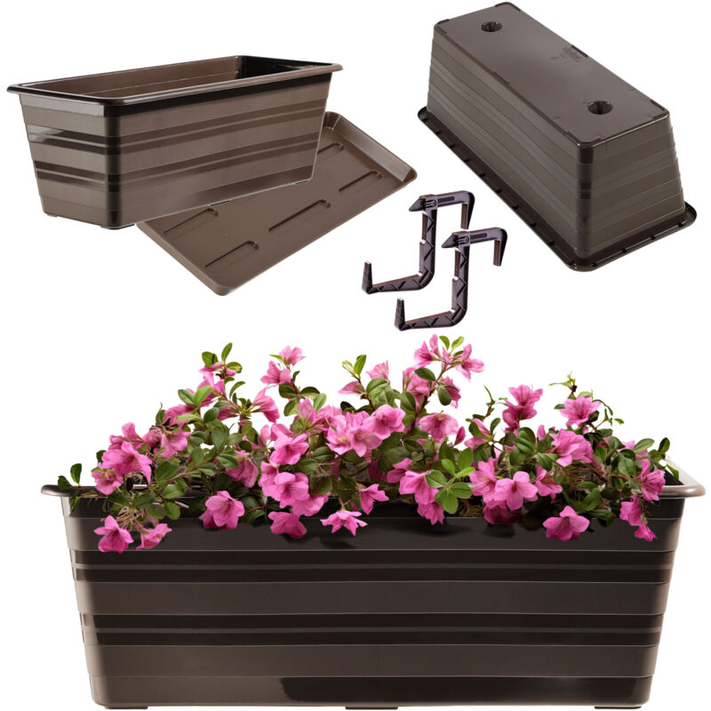 foto del prodotto vaso da fiori da balcone kadax con manici 40 cm
