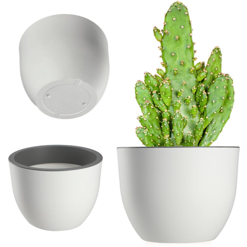 foto del prodotto vaso da fiori da giardino kadax 35 cm bianco opaco