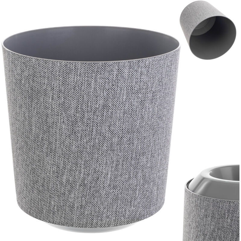 foto del prodotto vaso da fiori decorativo kadax fioriera rotonda in plastica per piante in crescita interno ed esterno grigio 19 cm, k9886