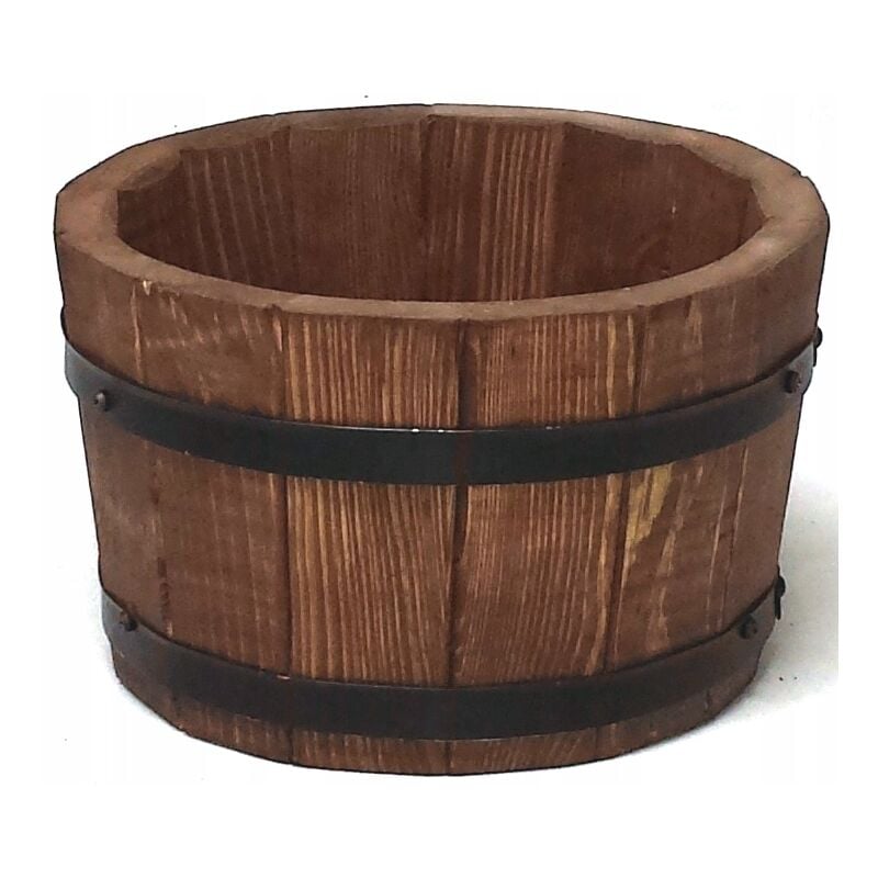 foto del prodotto vaso da fiori in pino 28xh17, noce