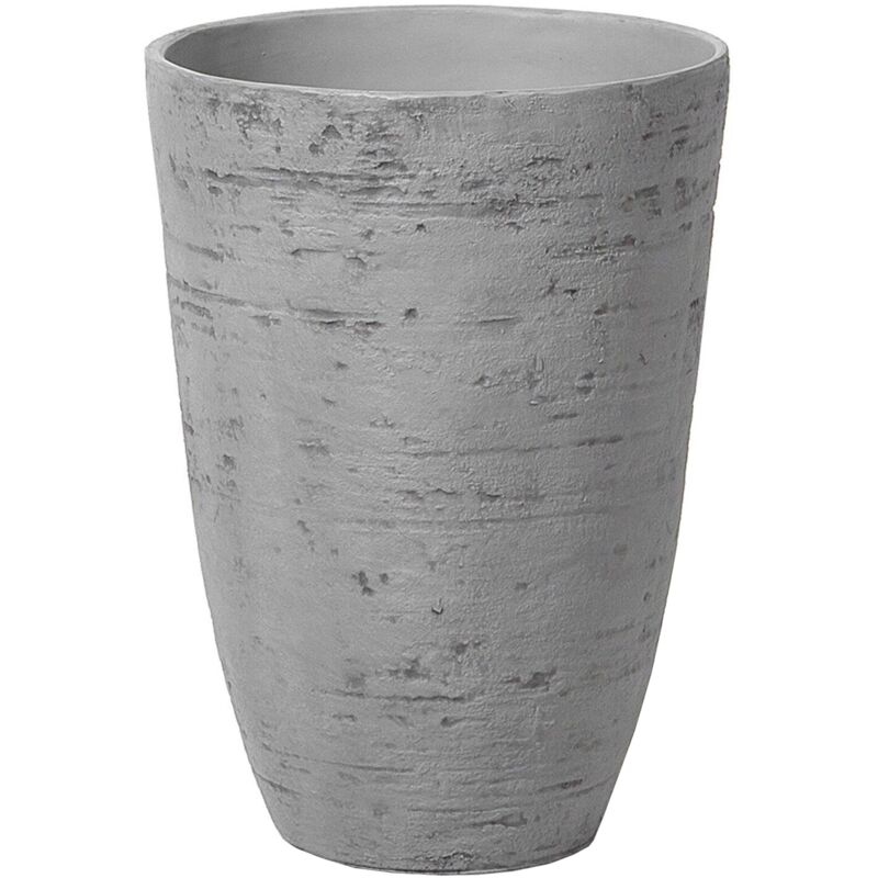 foto del prodotto vaso da fiori in simil pietra grigia interno esterno 35 x 35 x 50 cm camia