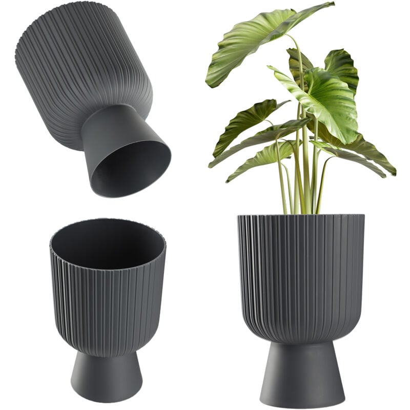 foto del prodotto vaso da fiori kadax coperchio in plastica, prato 14 cm, grigio