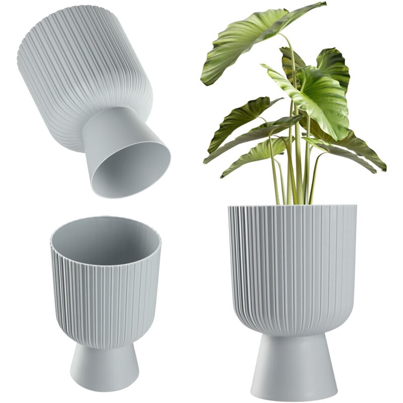 foto del prodotto vaso da fiori kadax coperchio in plastica, prato 14 cm, grigio