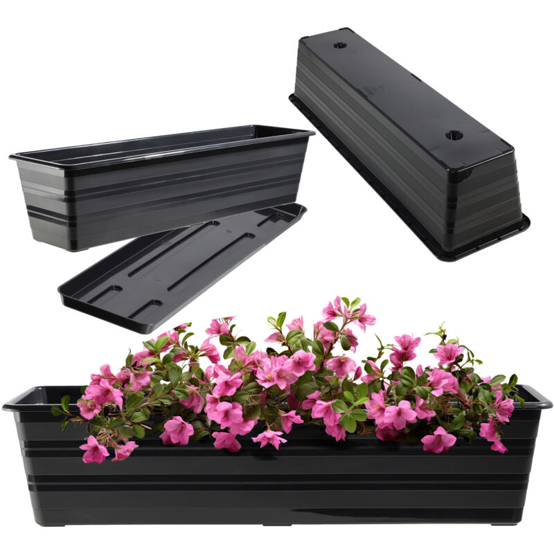 foto del prodotto vaso da fiori kadax da balcone 60 cm supporto