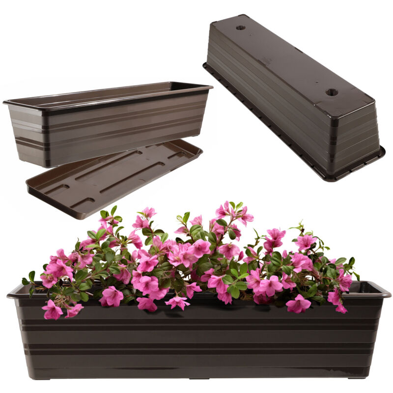 foto del prodotto vaso da fiori kadax da balcone 60 cm supporto